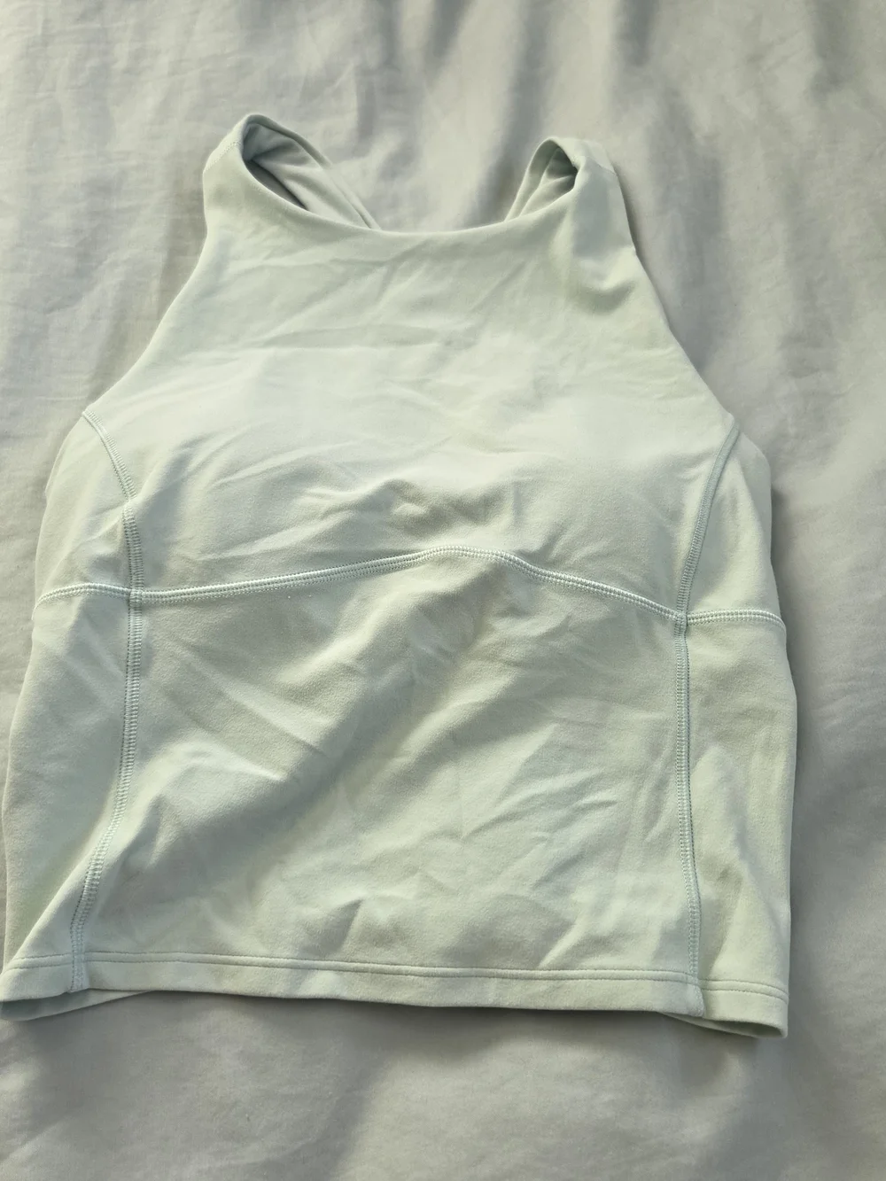lululemon athletica Light Mint Green Racerback Crop Tank Sports Bras Size 4